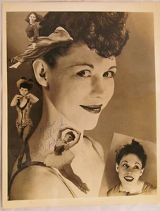 Vintage Original Werbefoto Tanzsatirikerin Iva Kitchell signiert 1940 Autogramm - Bild 1 von 4