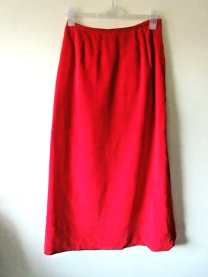 Maxi Falda Vintage Años 70 80 Terciopelo Rojo Talla S Steampunk Eduardiana Foto 1 de 4