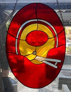 VTG NFL San Francisco 49ers “Superbowl XIX Champs” Stained Glass Football - Picture 1 of 14