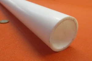 PTFE Teflon Straight Tube 2.00" OD x 1.75" ID x 1/8 Wall x 2 Foot Length - Picture 1 of 8
