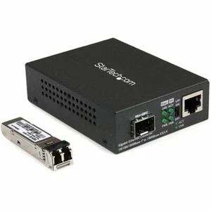 Convertisseur de Média Fibre Multimode (MM) LC pour Réseau 10/100/1000 - 550m - Zdjęcie 1 z 3