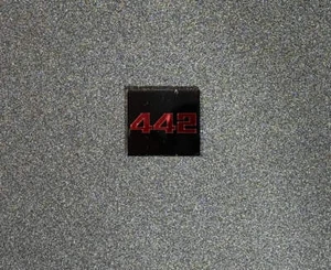 Oldsmobile Cutlass 442 Trunk Lock Cover Insert Emblem Reproduction Black and Red - Picture 1 of 3