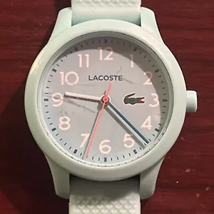 Reloj de pulsera pequeño Lacoste para mujer/niños esfera turquesa correa de silicona 32 mm - Imagen 1 de 8