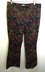 Cache Pants/Slacks/Heavily Metallic Embroidered/Size 12/Slightly Flared Dressy - Picture 1 of 6