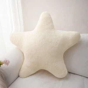 Star Pillow Cream 16 Inch Stuffed Animal Plush Toy Toddler Fluffy Doll Kids Gift - Picture 1 of 2