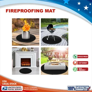 1x Healthy Under Grill Mat BBQ Pad Protect Decks and Patios Fire/Oil/ Waterproof - Picture 1 of 13