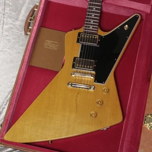 Used Gibson Custom Shop  1958 Korina Explorer Reissue Black Pickguard 2021 Model - Picture 1 of 10