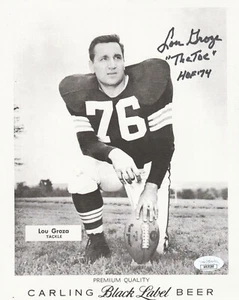 Autogramm Lou "The Toe" Groza Foto JSA zertifiziert HOF - Bild 1 von 2