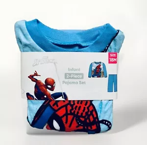 NEW Marvel SPIDER-MAN 2pc Long Sleeve Top & Pants Toddler Pajama Set Size 18mos - Picture 1 of 6