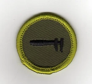 Machinery Merit Badge, Type F Rolled Edge Khaki Twill (1961-68), Mint! - Picture 1 of 1