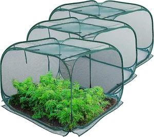 3 Pack Pop up Mesh Plant Cover, Plant Protector for Raised Garden & Flower Bed, - Picture 1 of 7