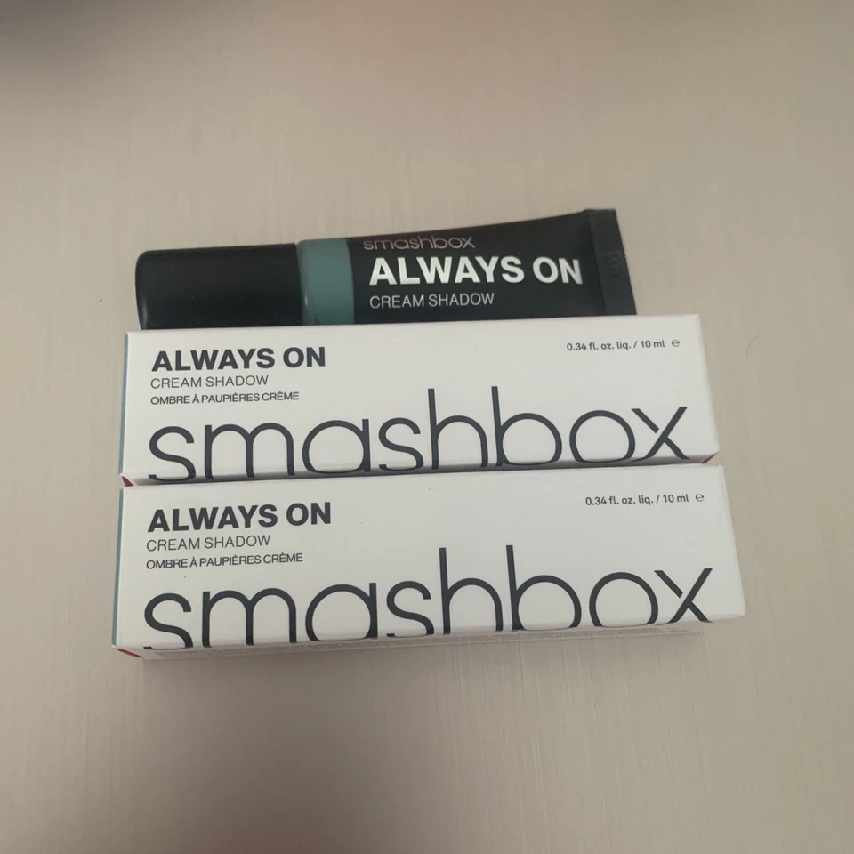 x2 smashbox always on cream shadow (cerulean) (10ml) Each - Image 1 of 2