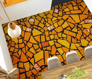 Calcomanía de papel tapiz murales estampado de pared 3D triángulo naranja ladrillo 2794 Reino Unido Zoe - Imagen 1 de 5