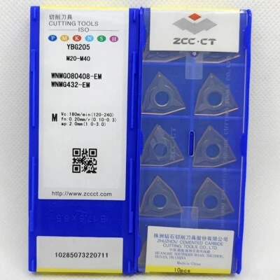 10pcs WNMG080408-EM YBG205 WNMG432 Original ZCC.CT CNC blade carbide inserts - Image 1 of 2