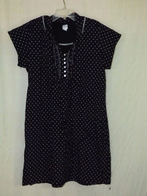 Camisa para dormir Aria manga corta a lunares para mujer talla 2x Foto 1 de 4