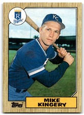 Mike Kingery 1987 Topps Baseball RC Rookie #203 Kansas City Royals