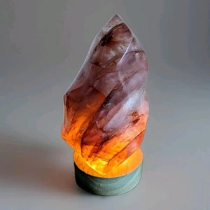 Fire Quartz Carved Flame, with light base, Crystal, Spiritual, Witch - Picture 1 of 13