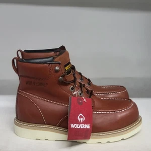Wolverine Wedge 6"Moc Steel Toe Work Boot Mens Size 8.5M - Picture 1 of 10