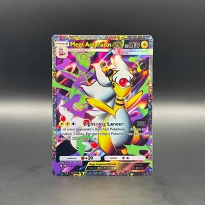 Fan Art Pokemon TCG Pocket Mega Ampharos EX Holo Full Art | Mega Rising - Picture 1 of 4