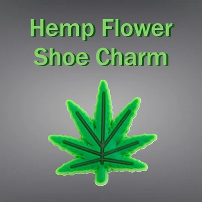 Nuevo Dije Decorativo de Zapatos con Flor de Hoja de Cáñamo para Zuecos Foto 1 de 2