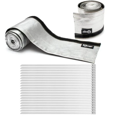 Manga de cobertura térmica aluminizada 2 peças para fio de mangueira de proteção térmica final Sh... - Imagem 1 de 4