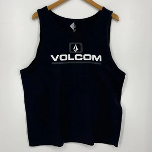 Volcom Tank Top Men's Size XL Black Logo Pullover Cotton Sleeveless - Picture 1 of 9