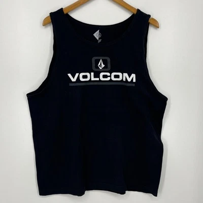 Volcom Tank Top Men's Size XL Black Logo Pullover Cotton Sleeveless - Image 1 of 4