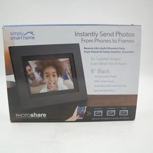 SimplySmart Home - PhotoShare Friends and Family Smart Frame 8" - Black - Picture 1 of 3