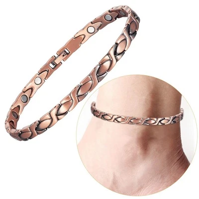 Copper Anklet Ultra Strength Magnetic Therapy Ankle Bracelet for Pain Relief Uni - image 1 of 4