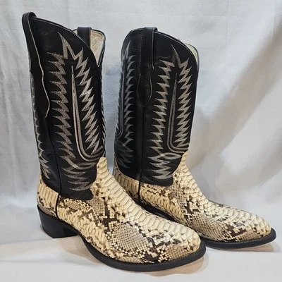 Botas vaqueras Cowtown para hombre pitón 12 D vintage usadas en EE. UU. Foto 1 de 4