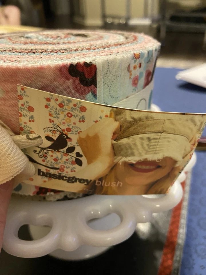 Blush By Basicgrey For Moda OOP Hard To Find Jelly Roll - Image 1 of 3