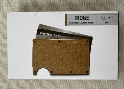 New in Box / Ridge RFID Blocking Brass Wallet w/ Money Clip - Image 1 of 4