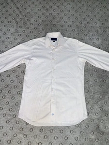 David Donahue Trim Dress Long Sleeve Button Down Shirt Size 15.5 (32/33) Check - Picture 1 of 13