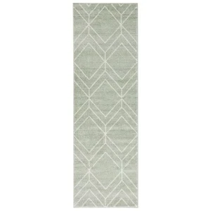 SAFAVIEH Adirondack Sage/Ivory 3 ft. x 18 ft. Diamond Runner Rug - Picture 1 of 4