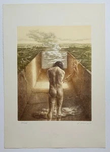 EDUARDO NARANJO original 1984 signed etching limited edition art print Spanish - Picture 1 of 6