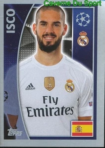 040 ISCO ESPANA REAL MADRID CF STICKER CHAMPIONS LEAGUE 2016 TOPPS - Picture 1 of 1
