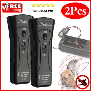 2X Ultrasonic Anti Dog Barking Trainer Electronic Dog Deterrent Repeller Device - Picture 1 of 16