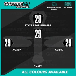 KG507  NUMBER PLATE STICKER KIT - KARTING NUMBER KIT - CUSTOMISABLE - Picture 1 of 3
