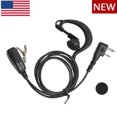 Auriculares de gancho PTT para radio IC-F3001 IC-F4001 IC-F4011 IC-V8 IC-V80 Foto 1 de 4