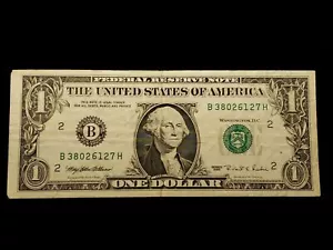 1995 $1 Web Note FRN B38026127H - Run 6 - BH Block 2/8 - Solid F/VF - SKU-CA768 - Picture 1 of 6