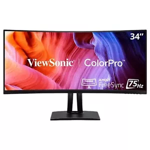 ViewSonic VP3456A Computer Monitor 34 Inch Ultrawide QHD 1440p Curved - Picture 1 of 19