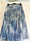 PER UNA M&S Size 14 L33" Blue Maxi Skirt Flared Non-Iron Floaty Chiffon Lined