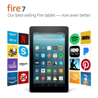 Fire 7 Tablet with Alexa, 7" Display, 8 GB, Marine Blue - with Special Offers - Image 1 of 4