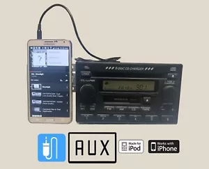98-02 HONDA Accord Civic Radio 6 Disc CD Cassette Aux input MP3 iPod OEM Stereo - Picture 1 of 6