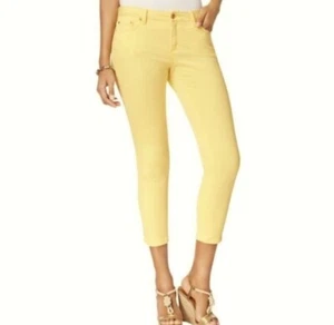 Michael Kors Womens Petites Size Izzy Skinny Mid Rise Lemon Jean Pants NWT$110 - Picture 1 of 11