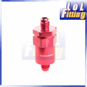 Billet Fuel Filter AN 6 AN6 -6 30 Micron Filter Red Aluminum Sale - Picture 1 of 6