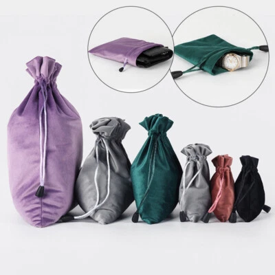 Small Velvet Cloth Drawstring Bags Gift Bag Jewelry Ring Pouch Earring Favor Lot - image 1 of 4
