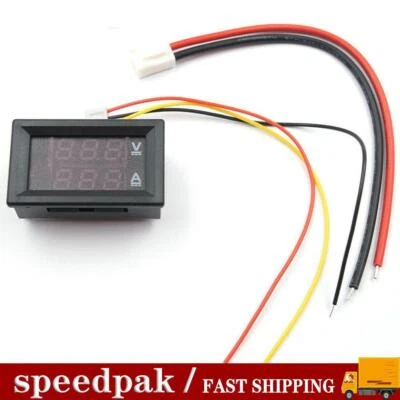 DC 100V 10A LED Digitalanzeige Volt Strom Spannungsmesser Voltmeter Amperemeter - Bild 1 von 4
