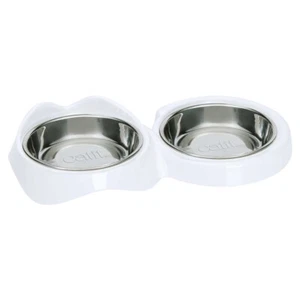 Catit Pixi Katzen Doppelnapf weiß, UVP 16,99 EUR, NEU - Bild 1 von 3