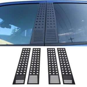 US Flag Window B Pillar Post Trim Cover Accessories For Dodge RAM 1500 2011-2017 - Picture 1 of 12